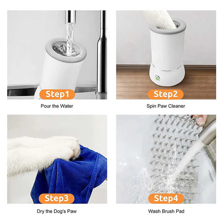 Dog paw cleaner cup with soft silicone bristles – Theaoro