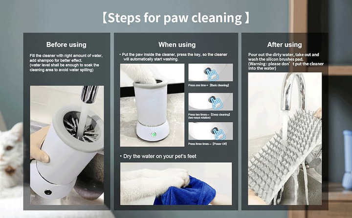 Dog paw cleaner cup with soft silicone bristles – Theaoro