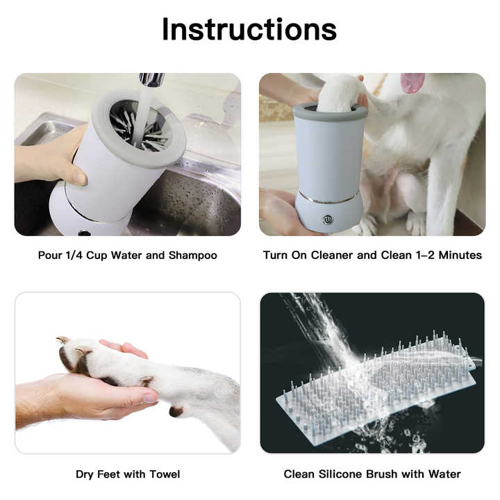 Dog paw cleaner cup with soft silicone bristles – Theaoro
